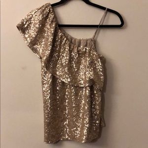 BB Dakota sequin ruffle top